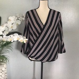 BCX faux wrap Blouse